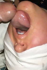 busty grandmother and her sexy man suck their cock together